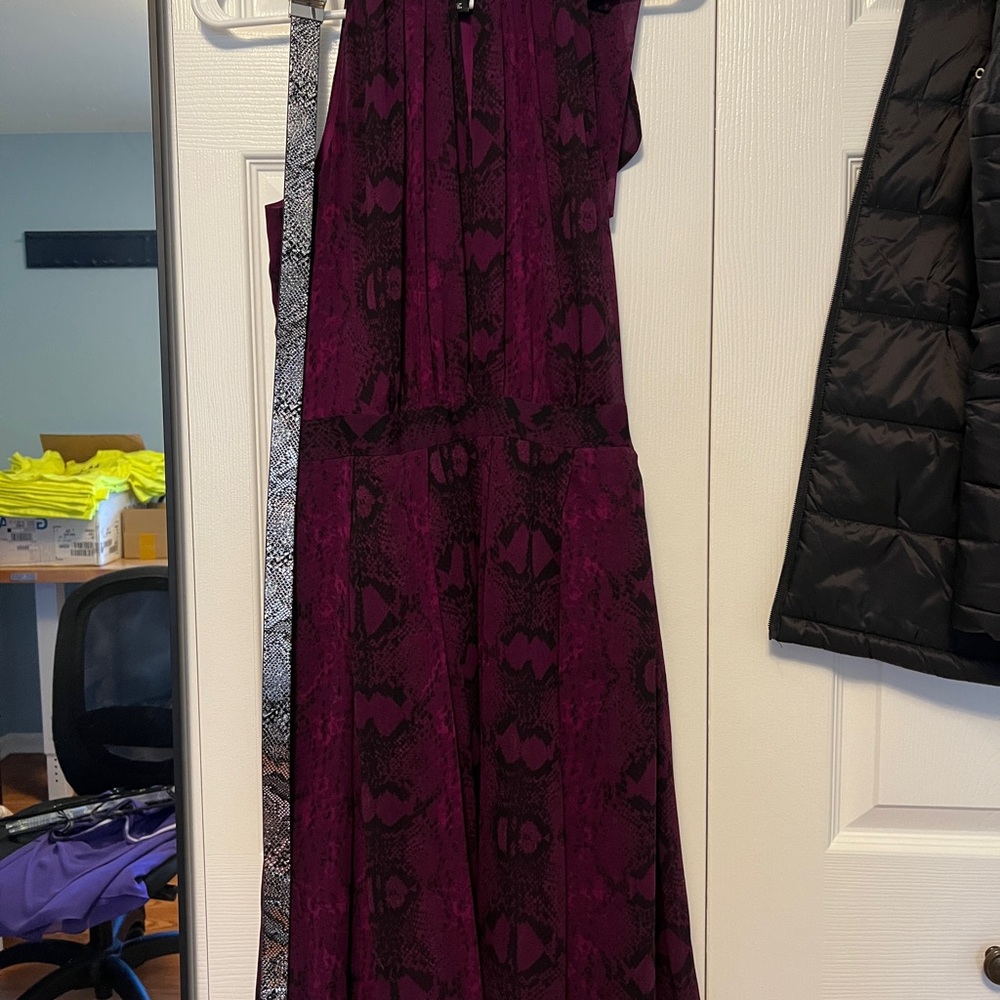 Elegant Purple Sleeveless Dress